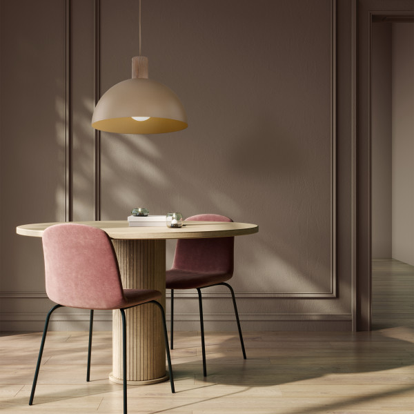 Lampa Wisząca Tk Lighting Oslo Sabia Beżowy Klosz Metalowy 1Xe27