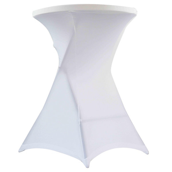 Lot de 5 housses blanches pour mange debout 110 x 80 cmOviala