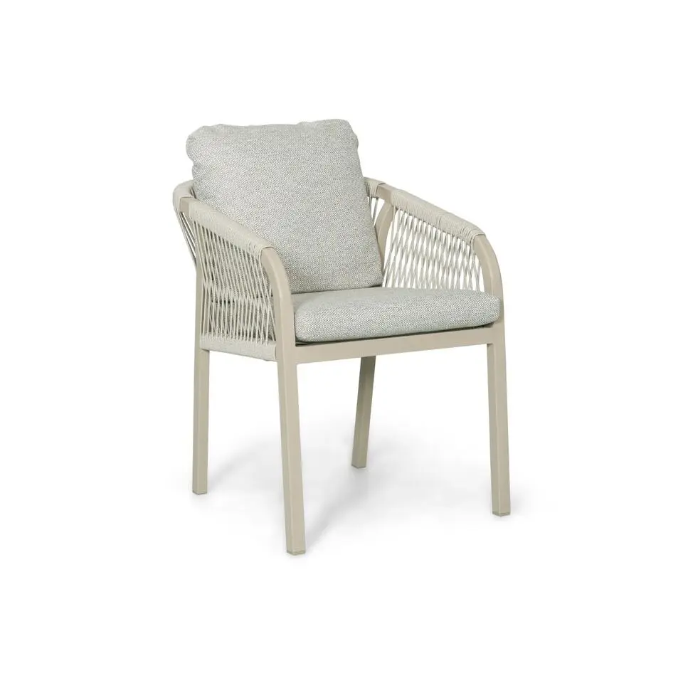 Tuinset 6 personen 205 cm Rope Taupe Lifestyle Garden Furniture Biagio/Creta