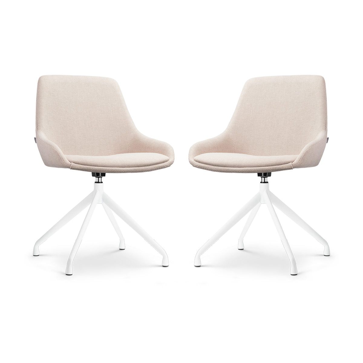Nolon Nola-Isa Draaibare Eetkamerstoelen Beige - Wit - 2x