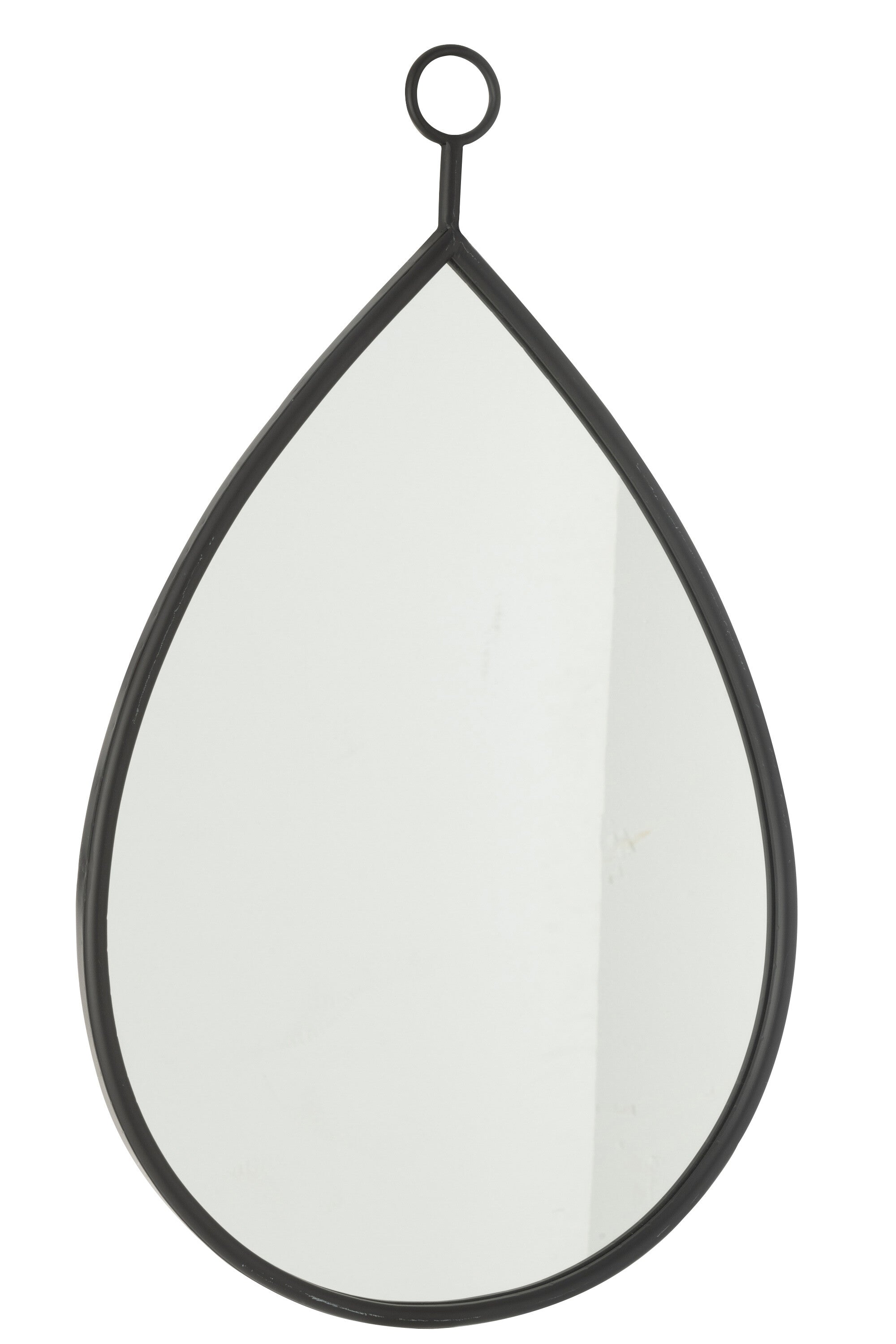 J-Line spiegel Drop - glas - zwart - large - 45 x 74.5 cm