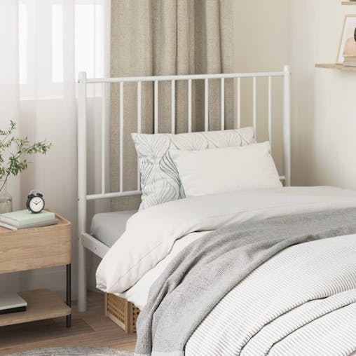 NNEVL Metal Headboard White 90 cm
