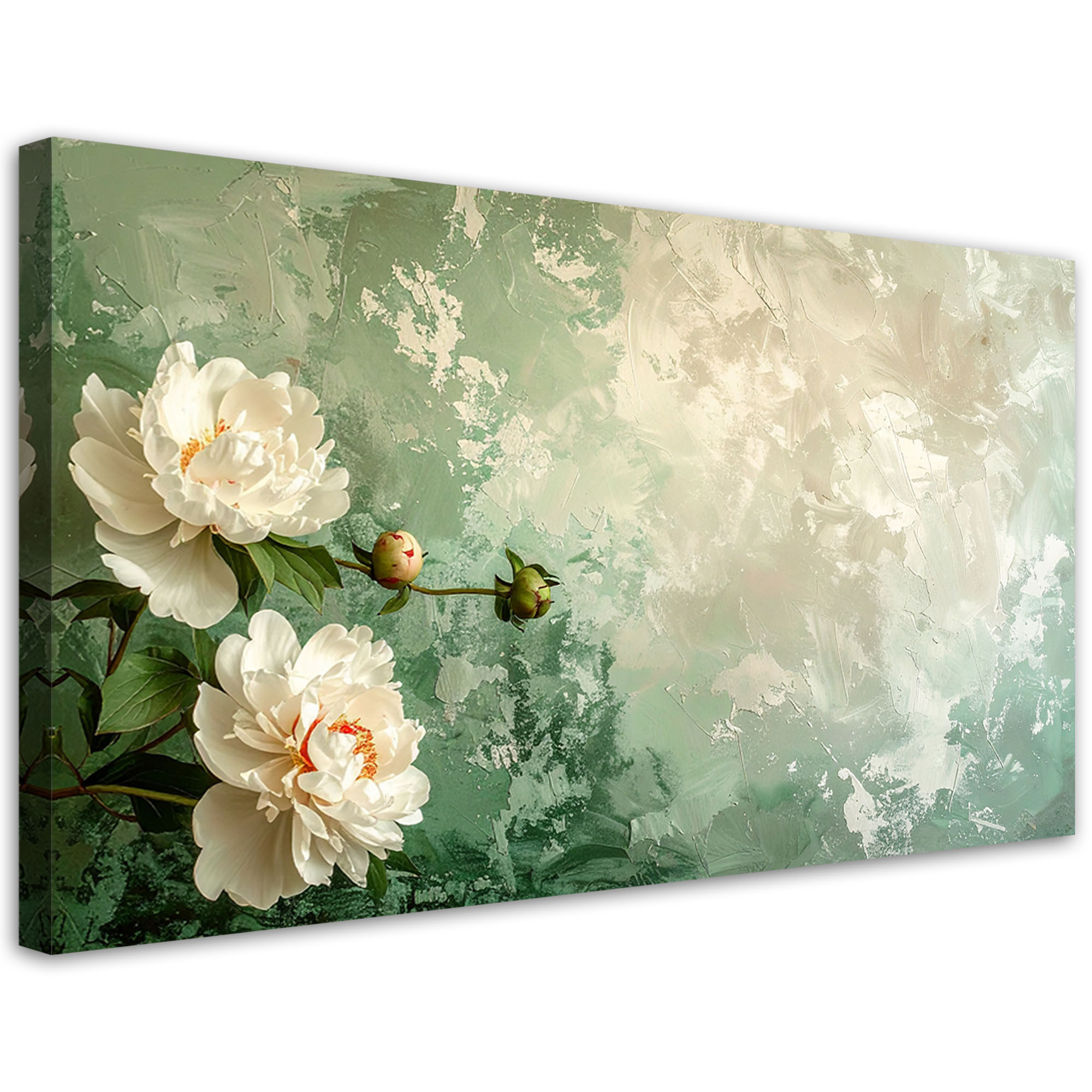 Obraz do salonu sypialni biura, Kwiaty w stylu shabby chic 80x40
