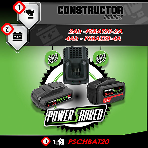 Chargeur rapide pour batterie 20V max