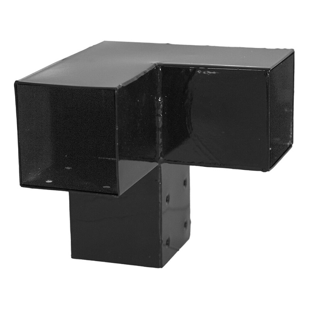 HJØRNEBESLAG PLUS CUBIC DOBBEL 90X90MM SVART
