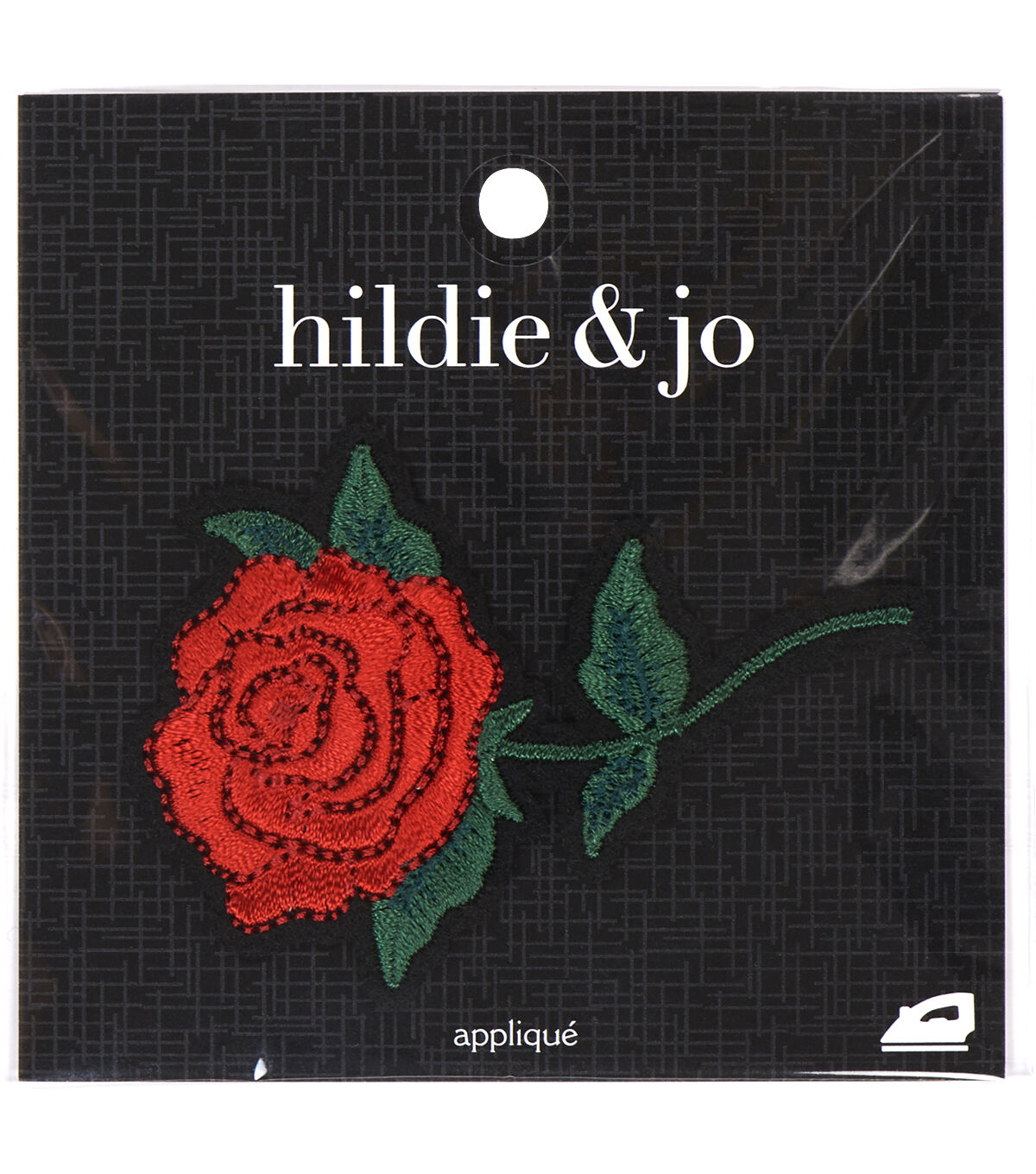 2.5 x 1.5 Red Rose Iron On Patch by hildie & jo