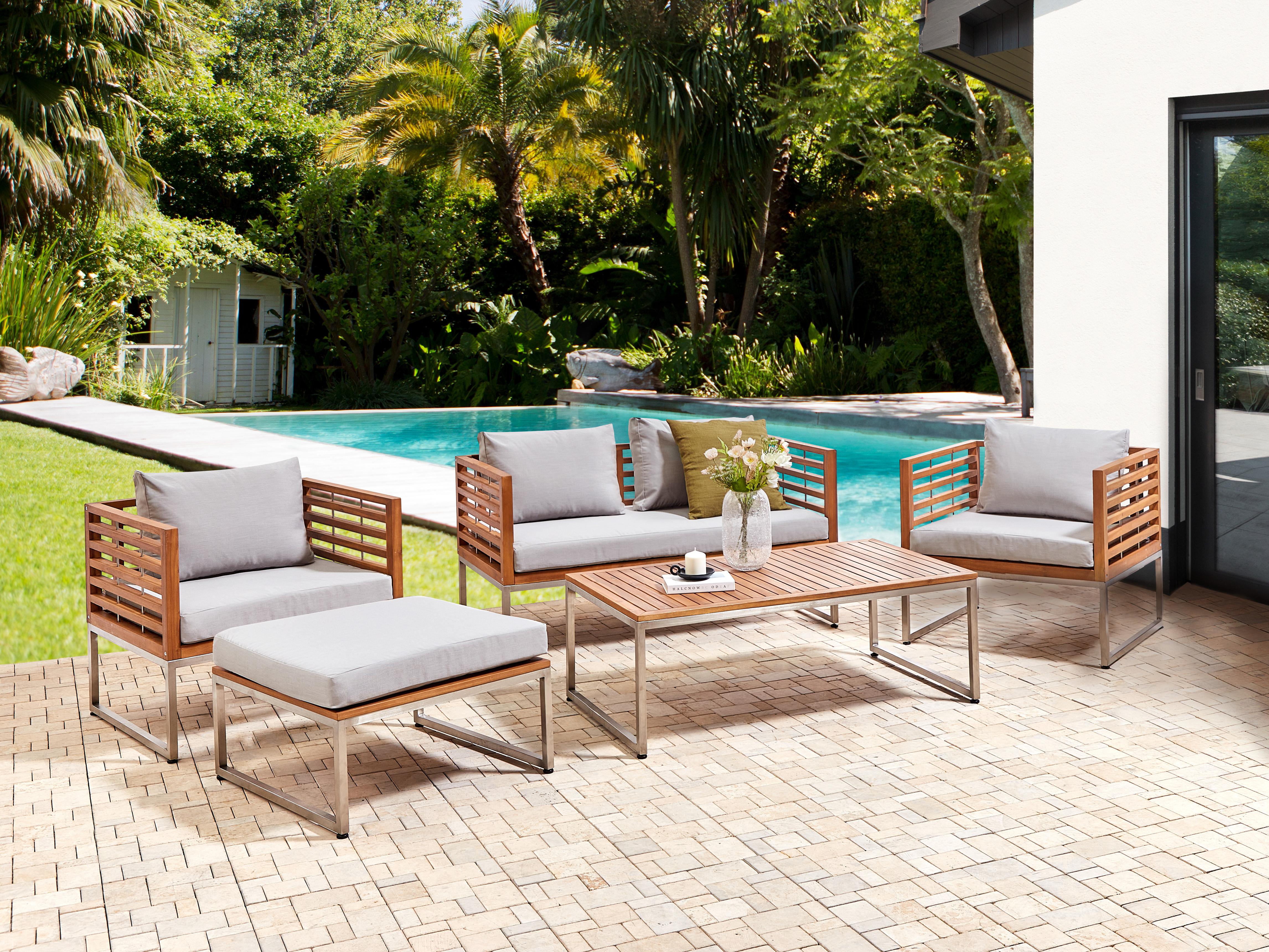 Outdoor Cushion Cover Set BERMUDA Grey