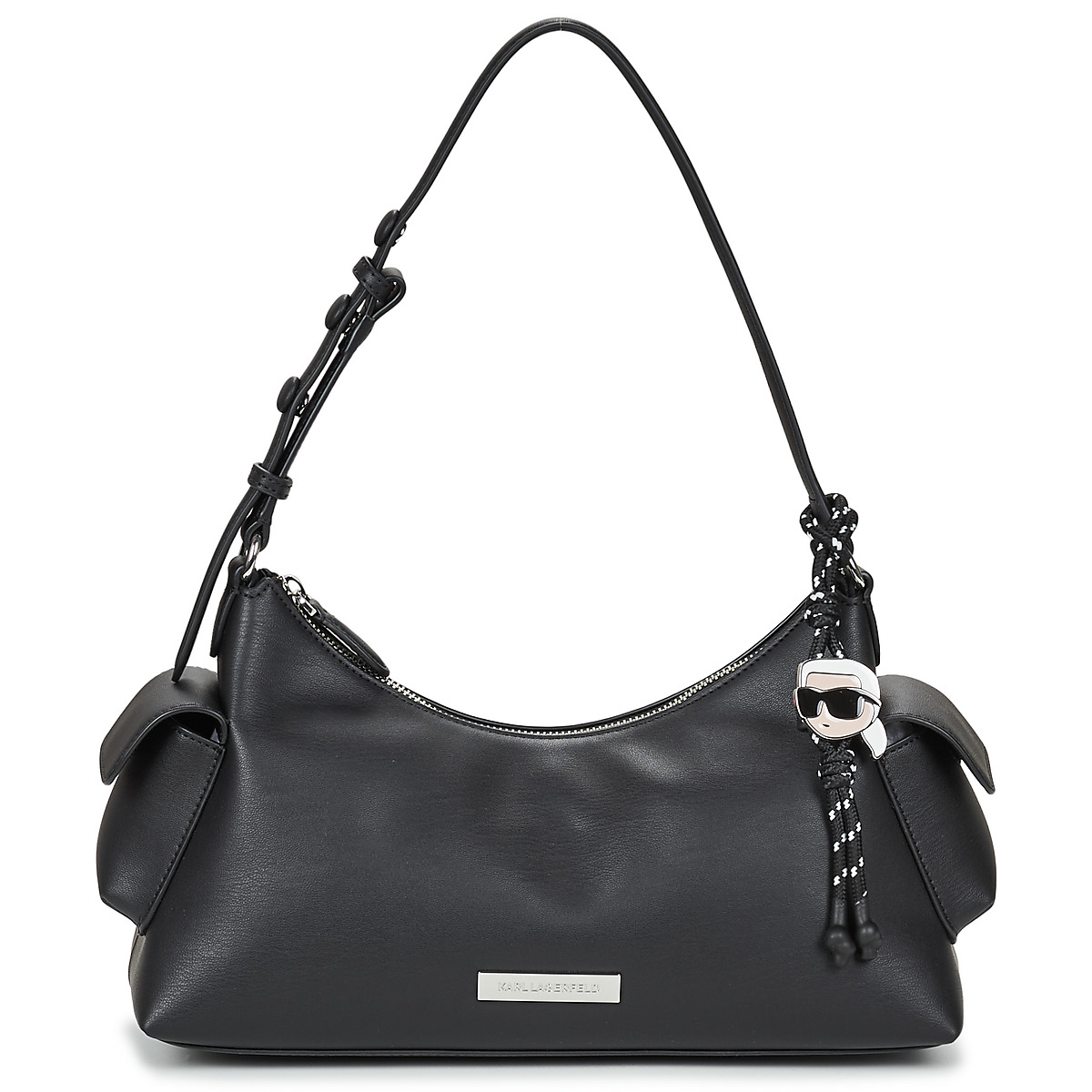 Karl Lagerfeld - IKON SMOOTH CARGO SHOULDER BAG - Black