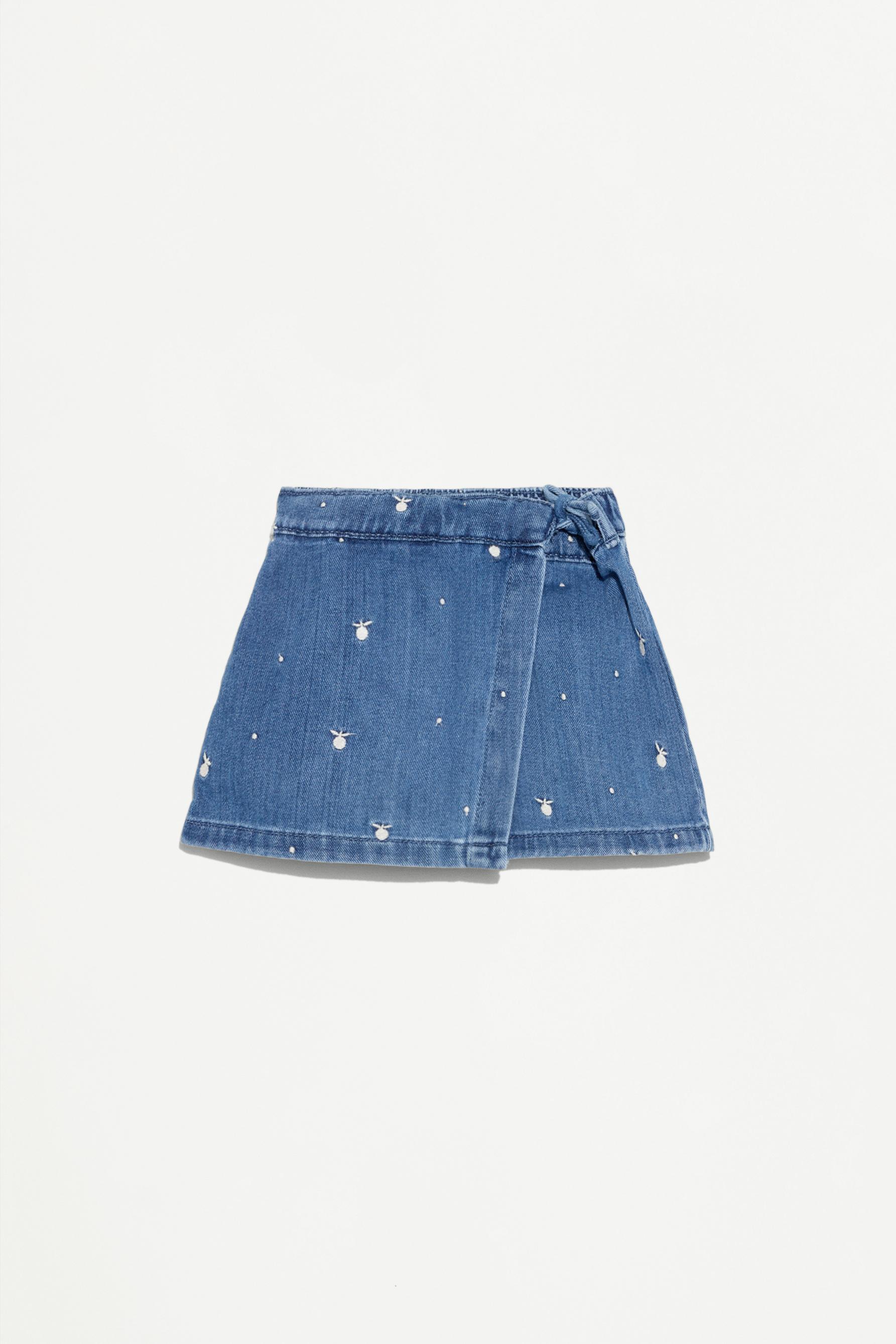 Skort denim bordado
