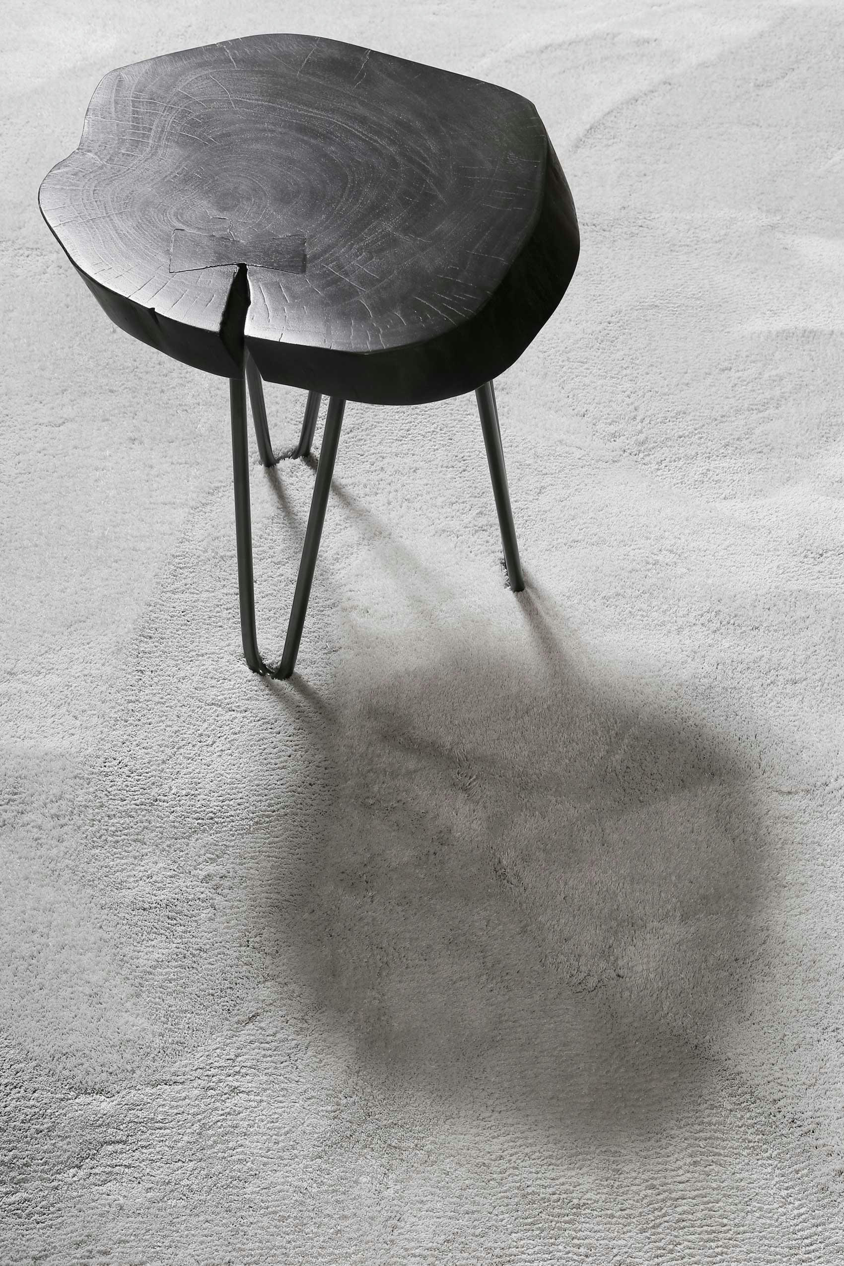 SIENNA - Tapis en microfibre doux et dense gris-beige 130x190