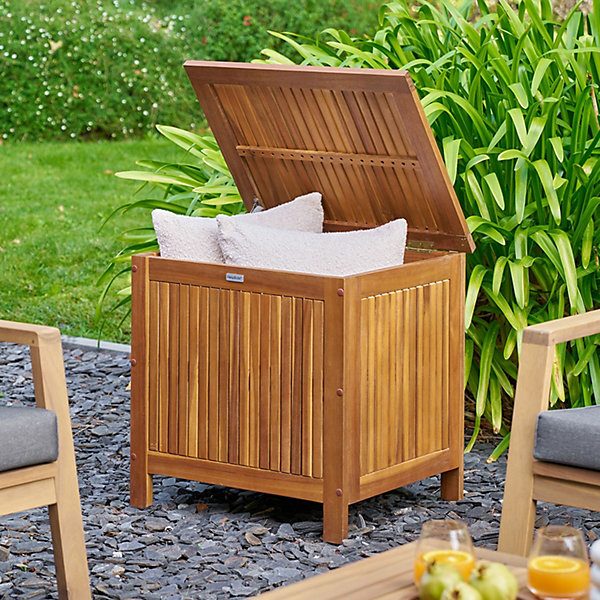 Coffre de rangement 100L beige acacia - Hespéride