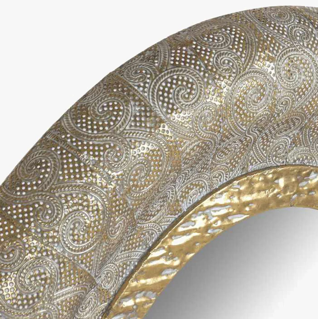 Espelho Oval Metal Dr 78x106 AUREA