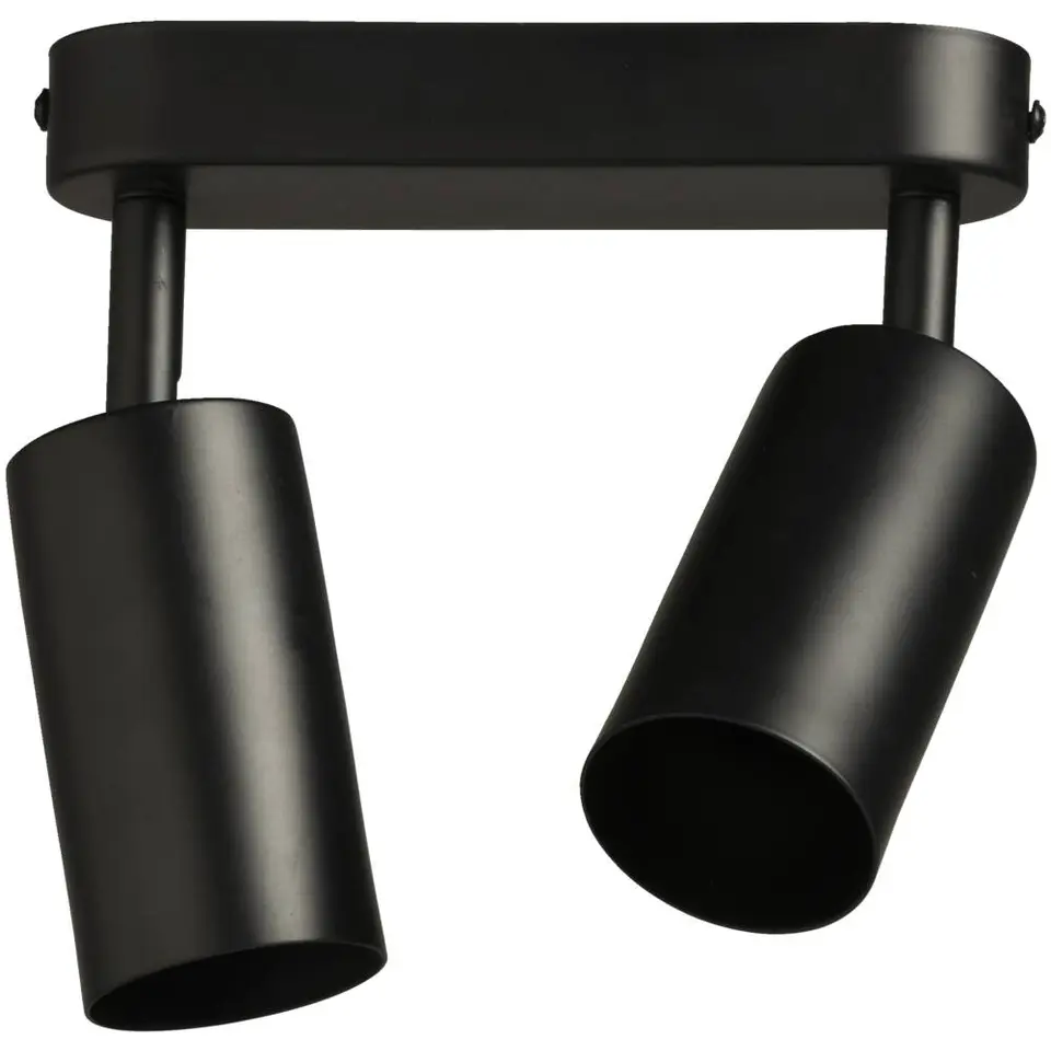 2-spot Basic - mat zwart - 10x&Oslash;18 cm