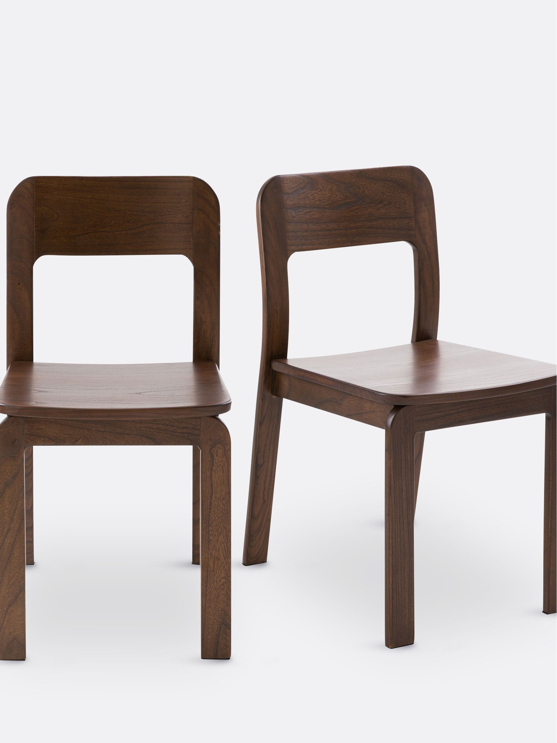 La Redoute Intérieurs Set of 2 Walnut Talet Solid Oak Chairs