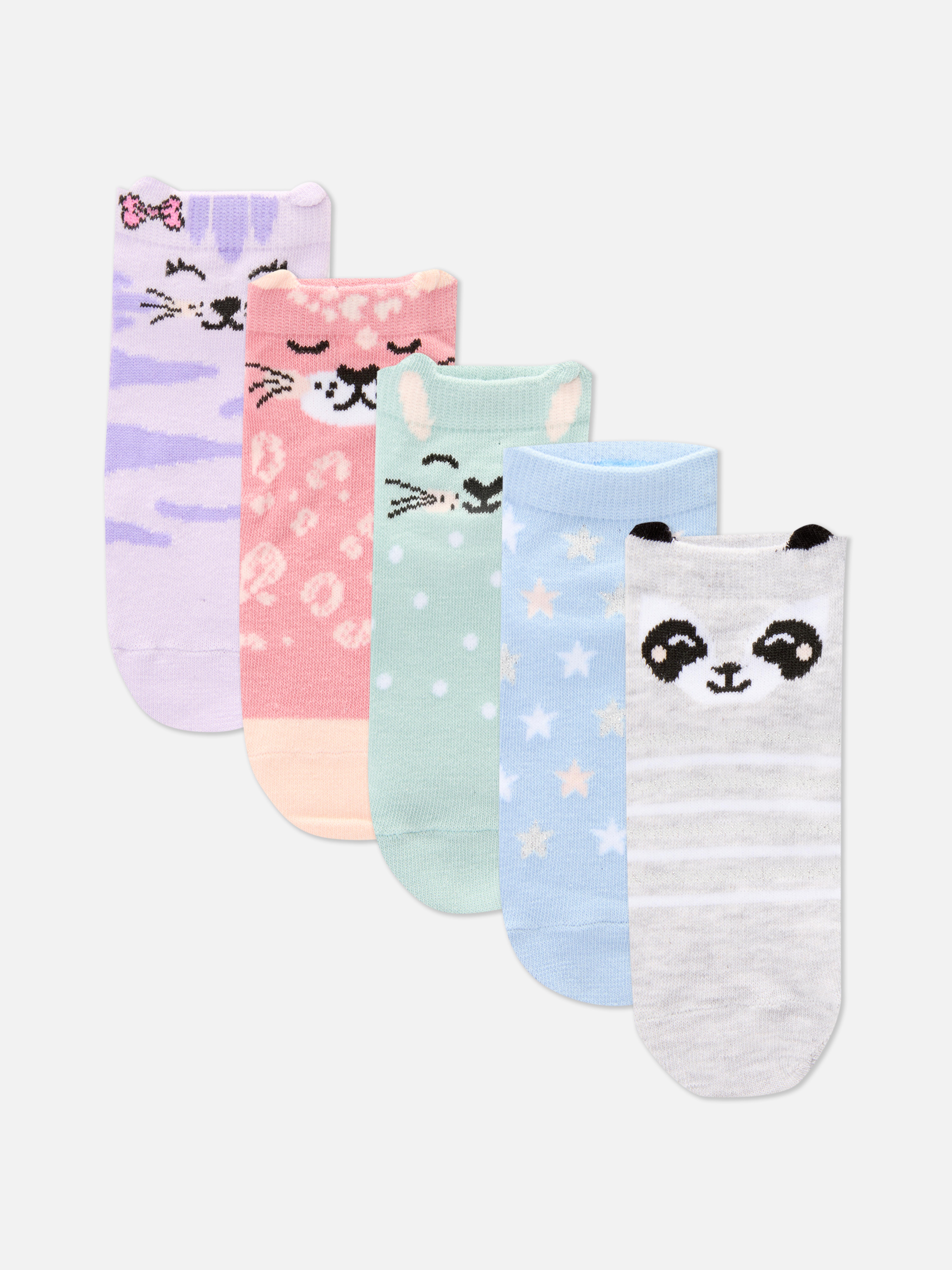 5pk Animal Ankle Socks