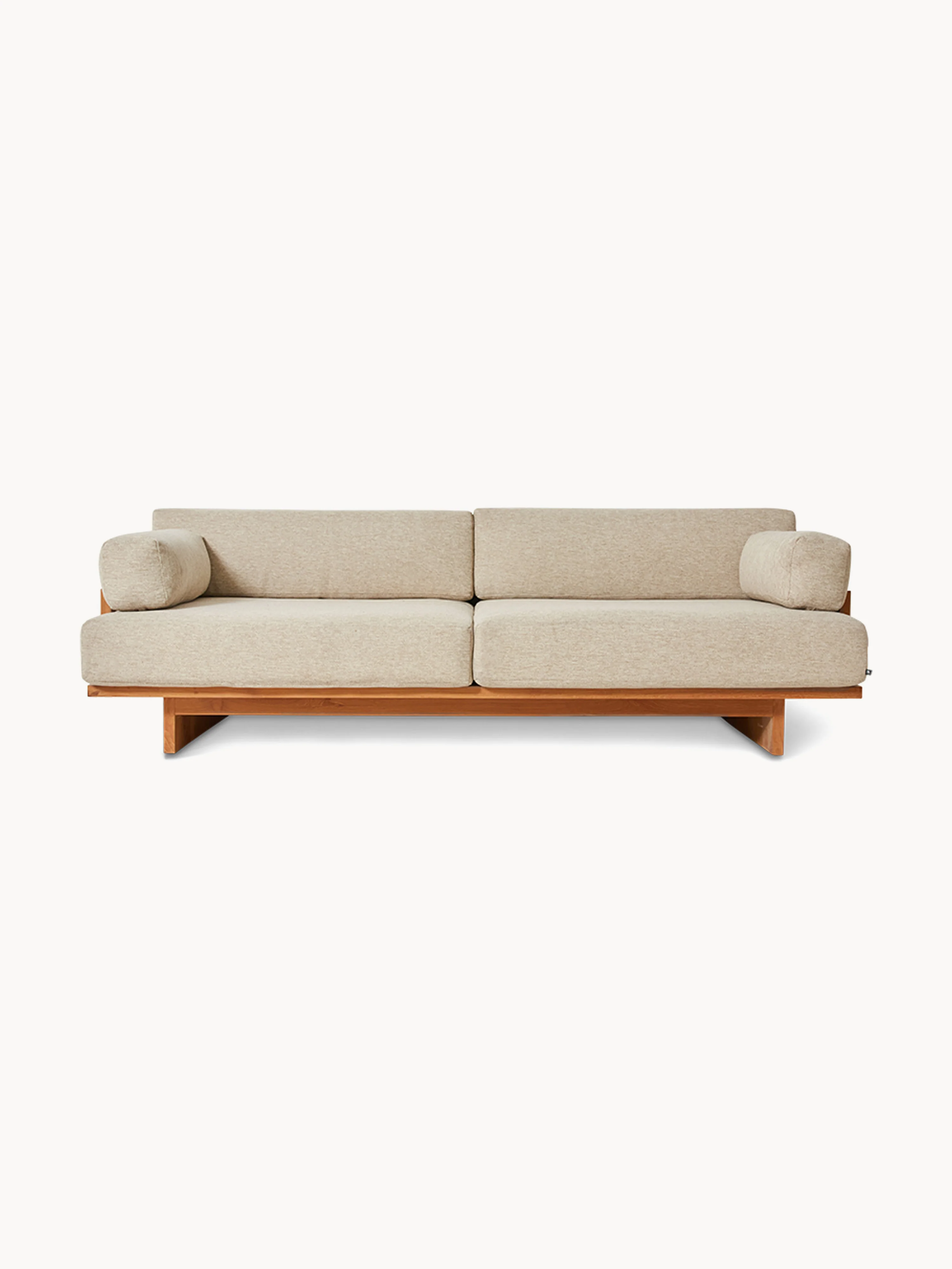 Garten-Sofa Natural aus Teakholz