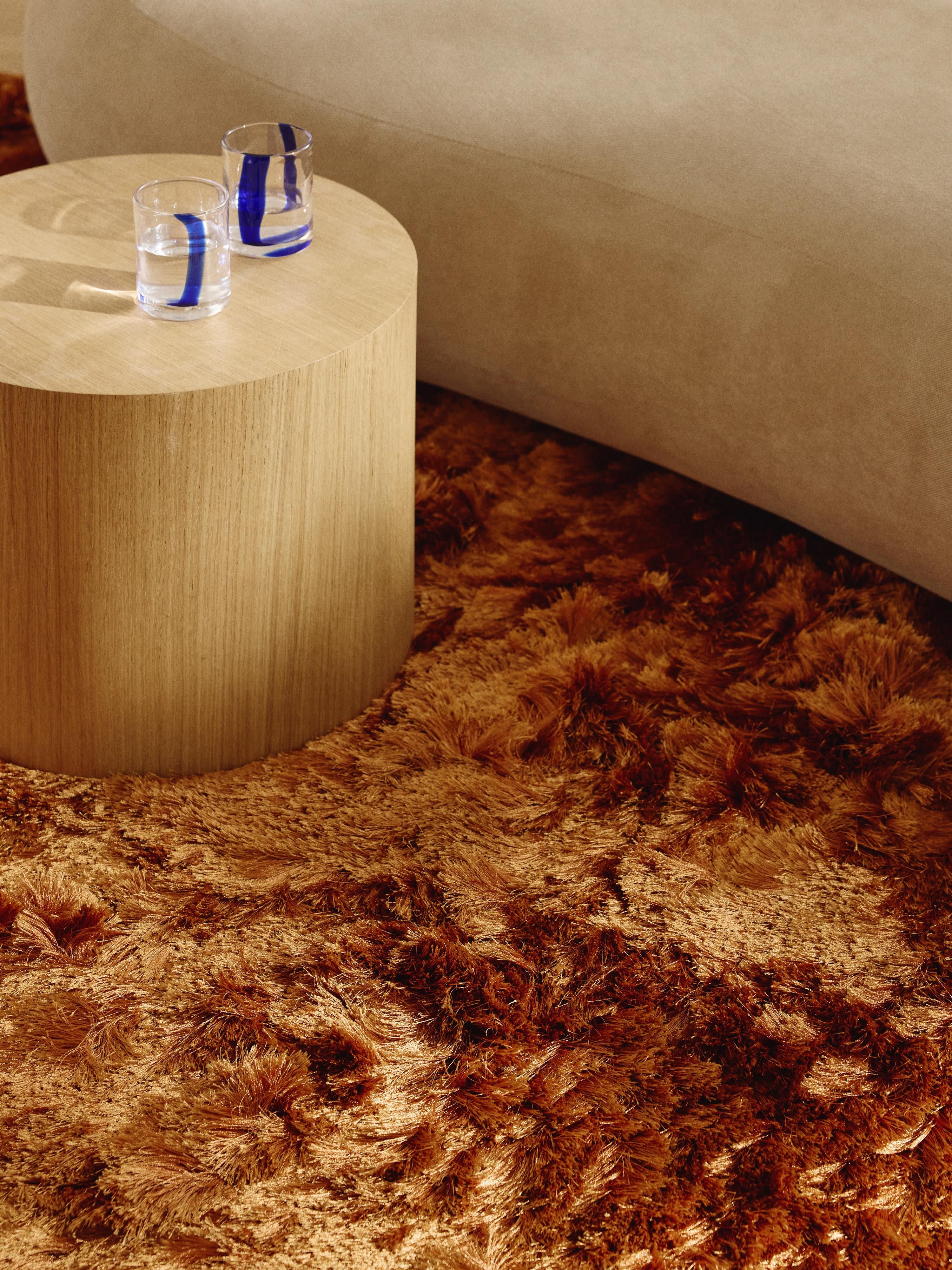 Glänzender Hochflor-Teppich Jimmy