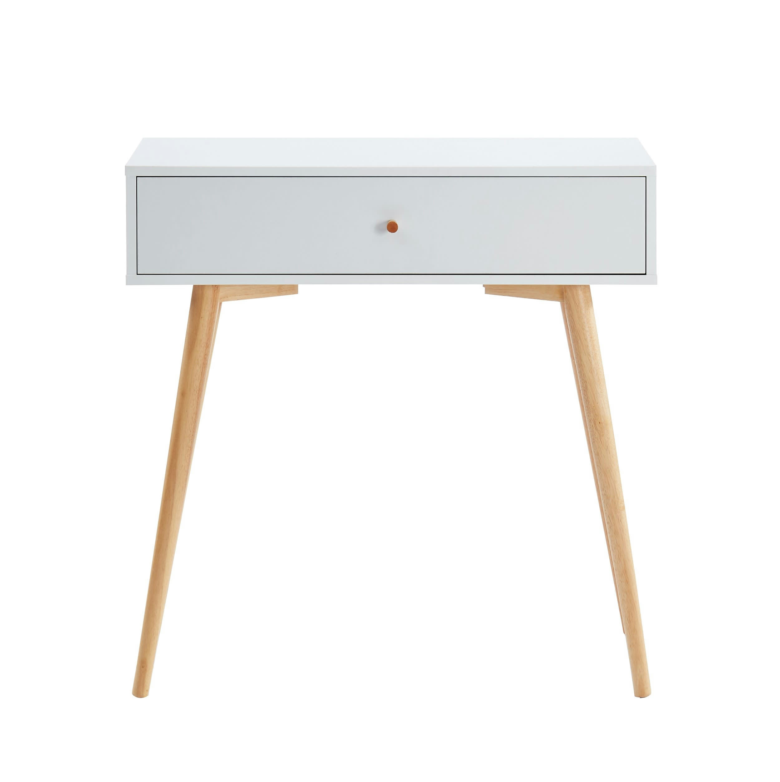 ANNETTE - Console  blanc 1 tiroir - l80cm