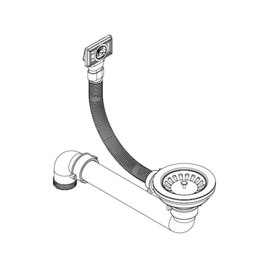 NNEVL Granite Kitchen Sink Single Basin Black
