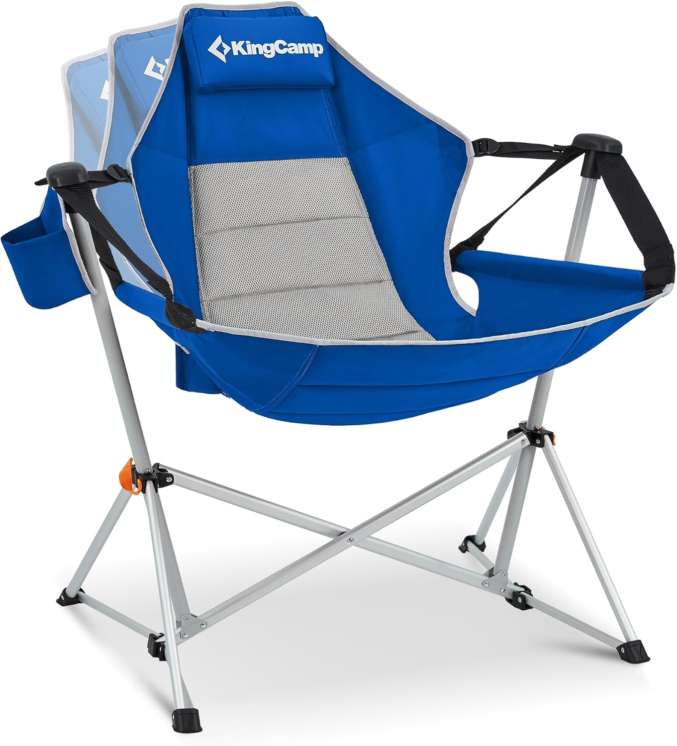 KingCamp Hammock Camping Chair, Swinging Portable Camp Chairs for Adults, 400lbs Heavy Duty Oversized Folding Rocking Chair with Adjustable Recline, Aluminum Alloy Frame for Outdoor Patio Beach Sport