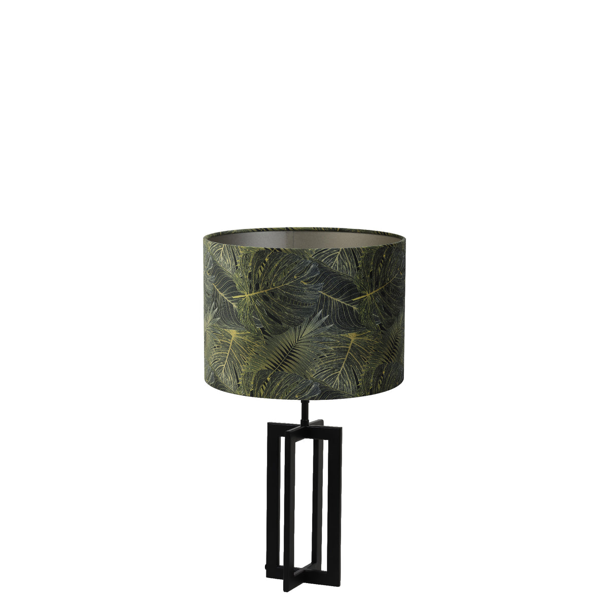 Light & Living tafellamp Mace/Amazone - zwart, donkergroen - 30x30x56cm
