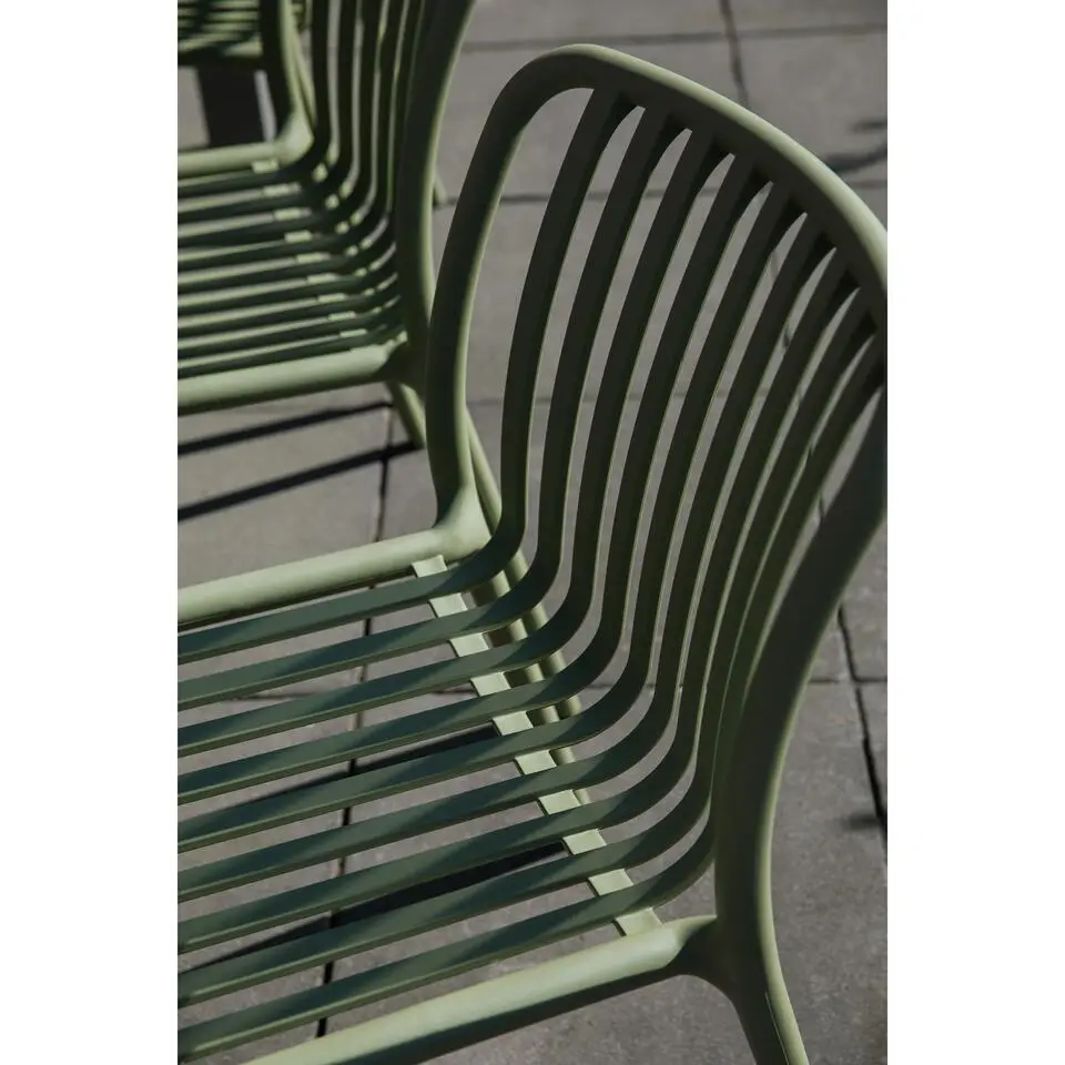 Housecraft Living Mante Tuinstoelen Kunststof Groen - Set van 4