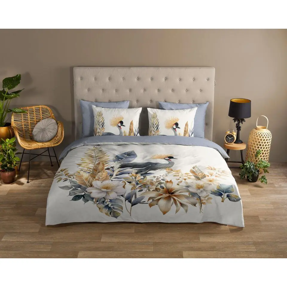 Good Morning Kraanvogel Dekbedovertrek Multi-Lits-jumeaux (240 x 200/220 cm)