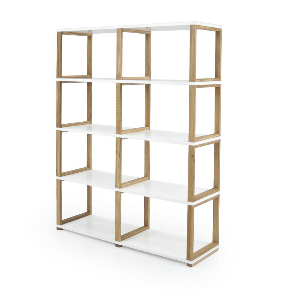 ART - Étagère en bois 8 niches blanc