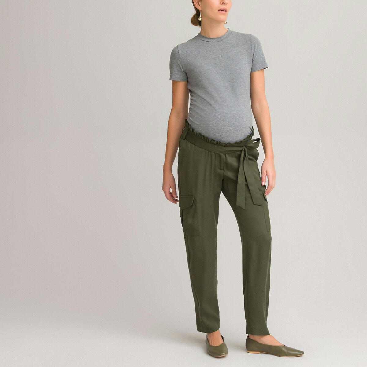 Pantalon de grossesse droit, en lyocell