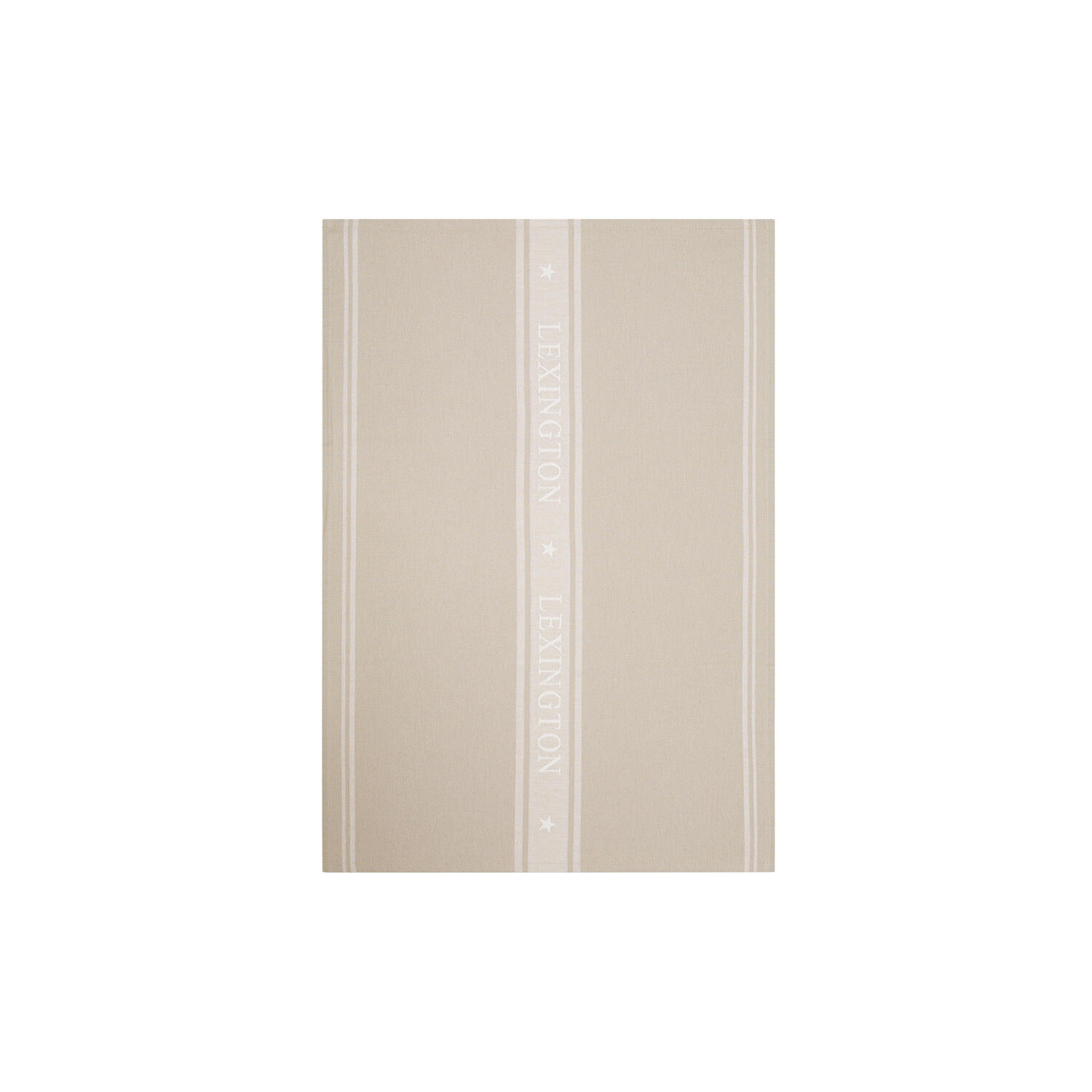 Icons Cotton Jacquard Star viskestykke, beige/white
