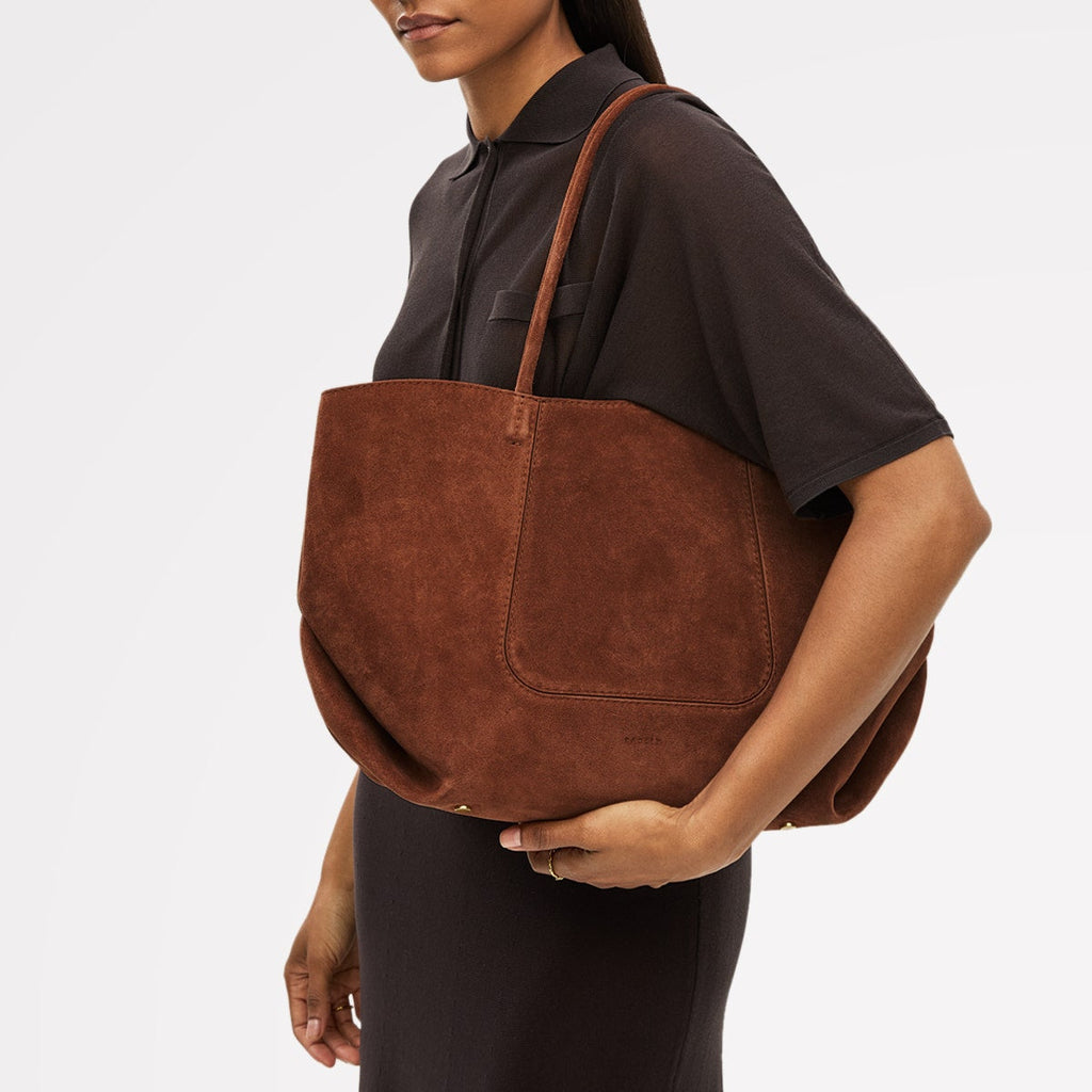 The Compton - Suede - Medium Zip Top Shoulder