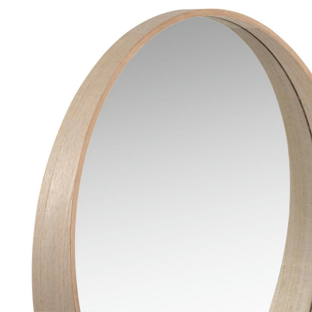 GABRIEL - Miroir rond beige D55