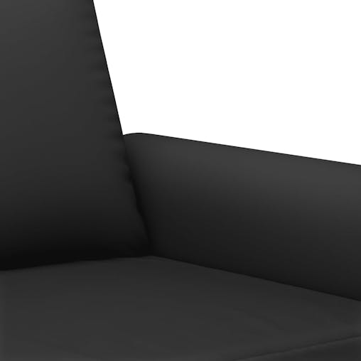 NNEVL 2 Piece Sofa Set with Pillows Black Velvet