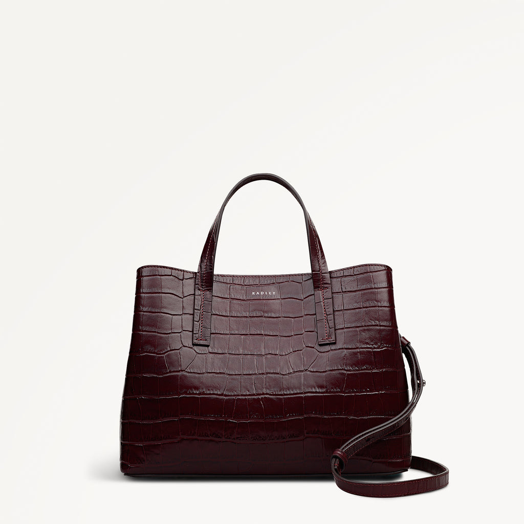 Dukes Place - Faux Croc Medium Ziptop Grab Bag - RHE11803