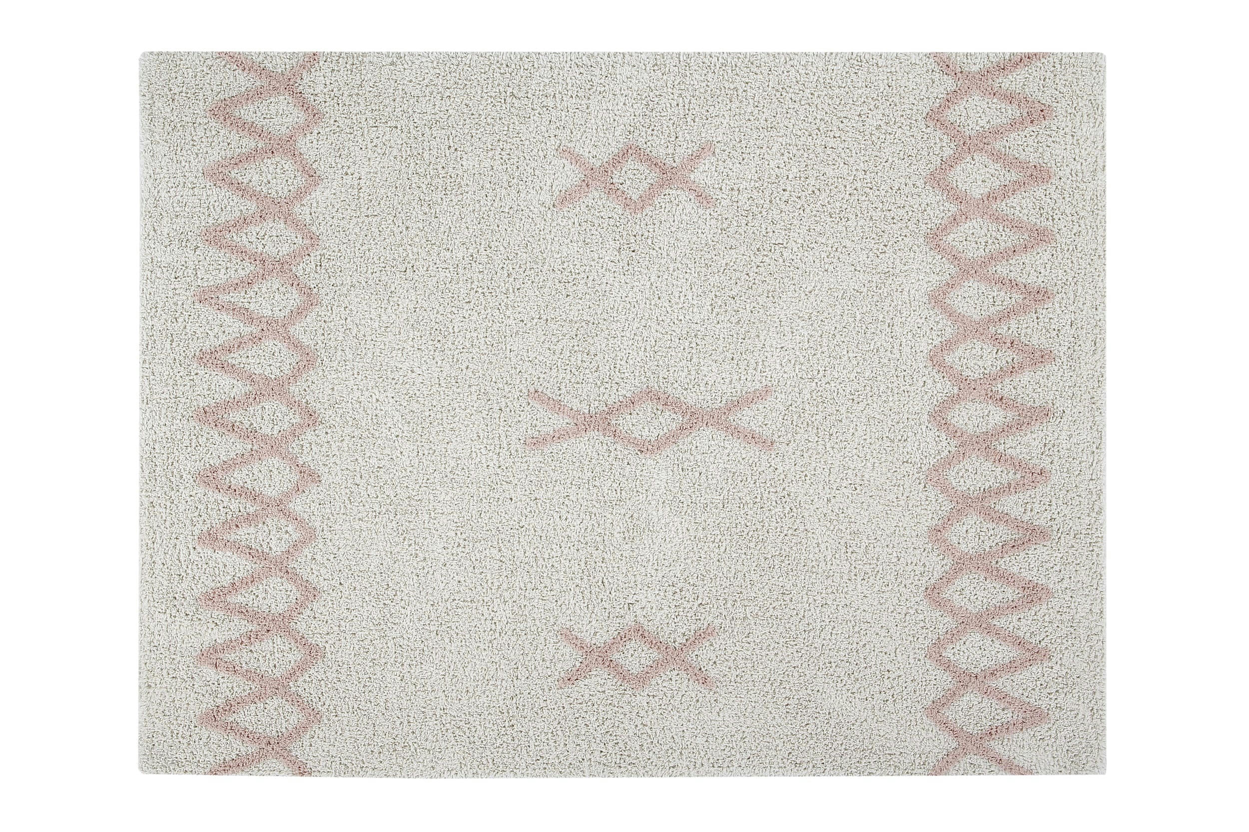 ATLAS NATURAL - Tapis coton lavable vintage nude 120x160cm
