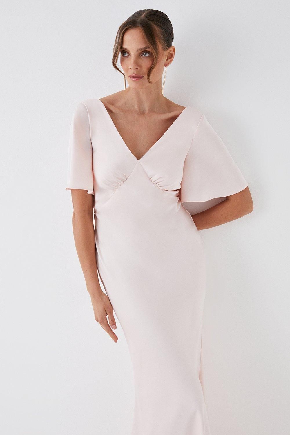 Coast Tie Back Satin Back Crepe Bridesmaid Dress