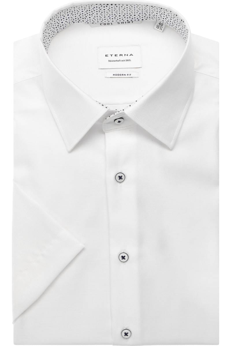 ETERNA Modern Fit Hemd weiss, Einfarbig