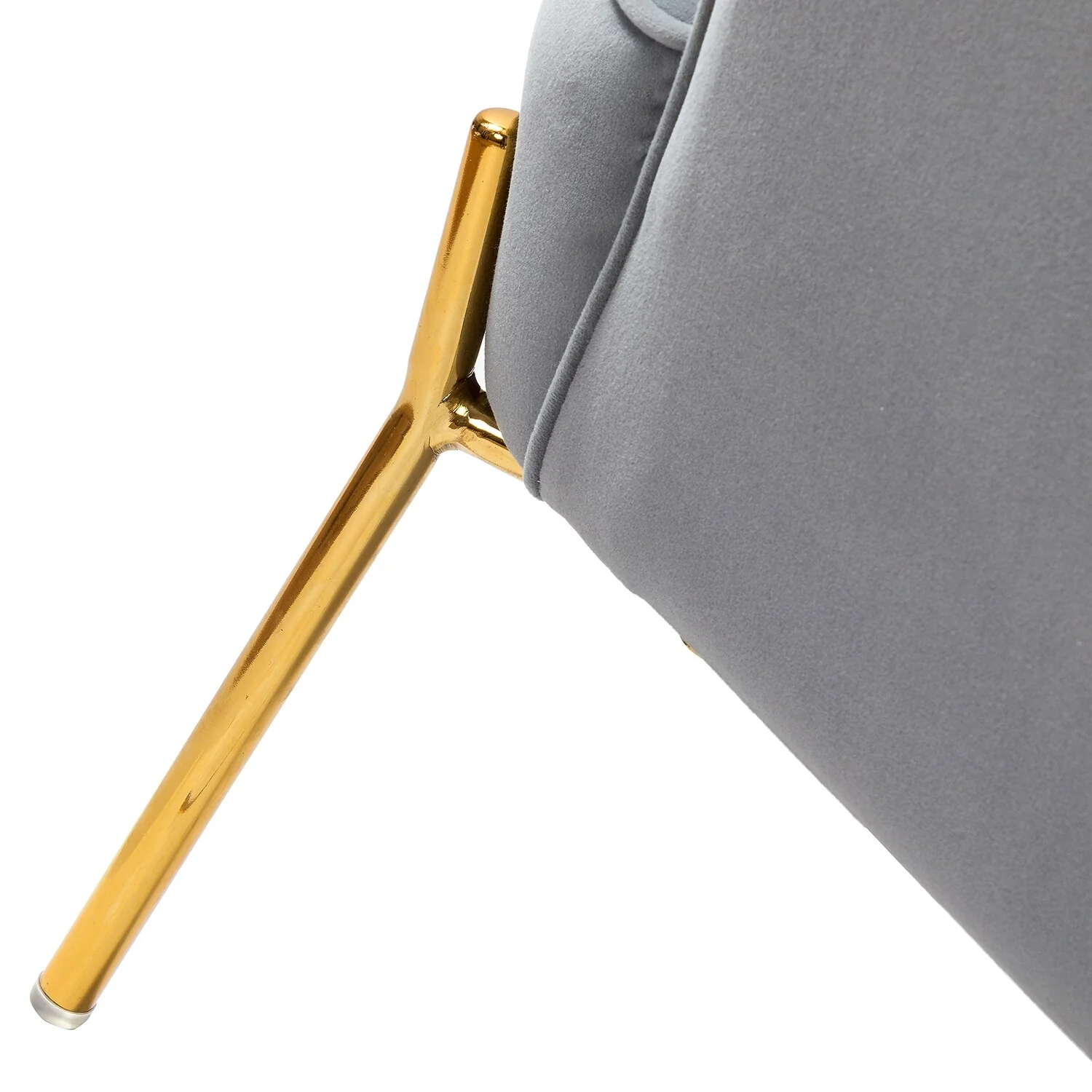 Marina Modern Velvet Accent Chair with Golden Legs Set of 2 by HULALA HOME