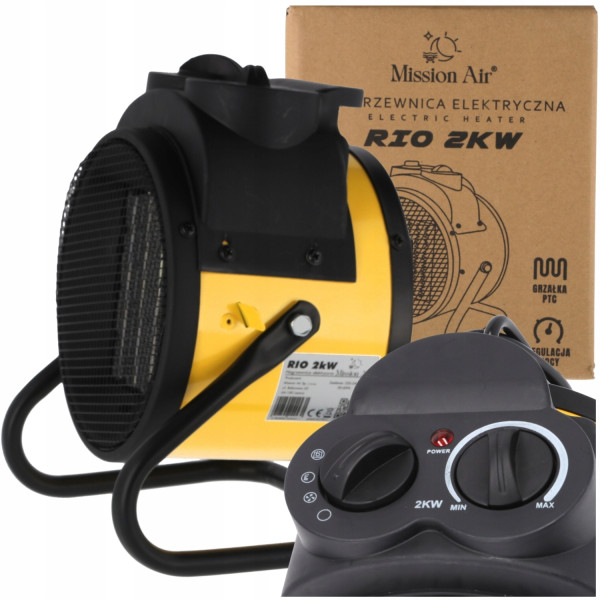 Nagrzewnica powietrza RIO 2kW dmuchawa farelka Mission Air