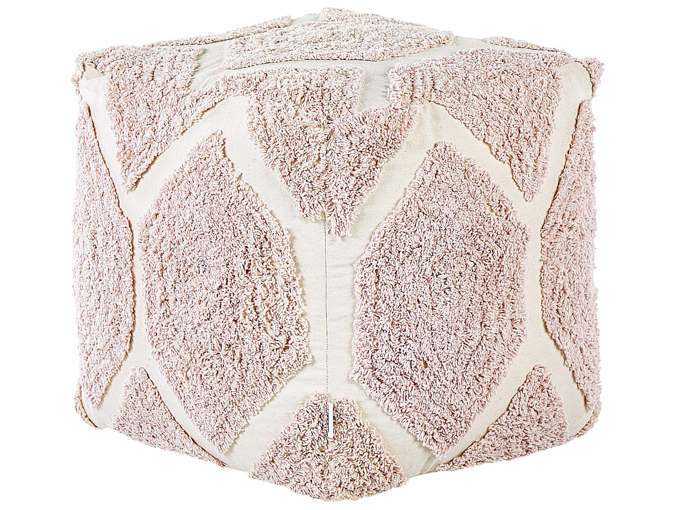 Pouffe ROJHAN Cotton Pastel Pink