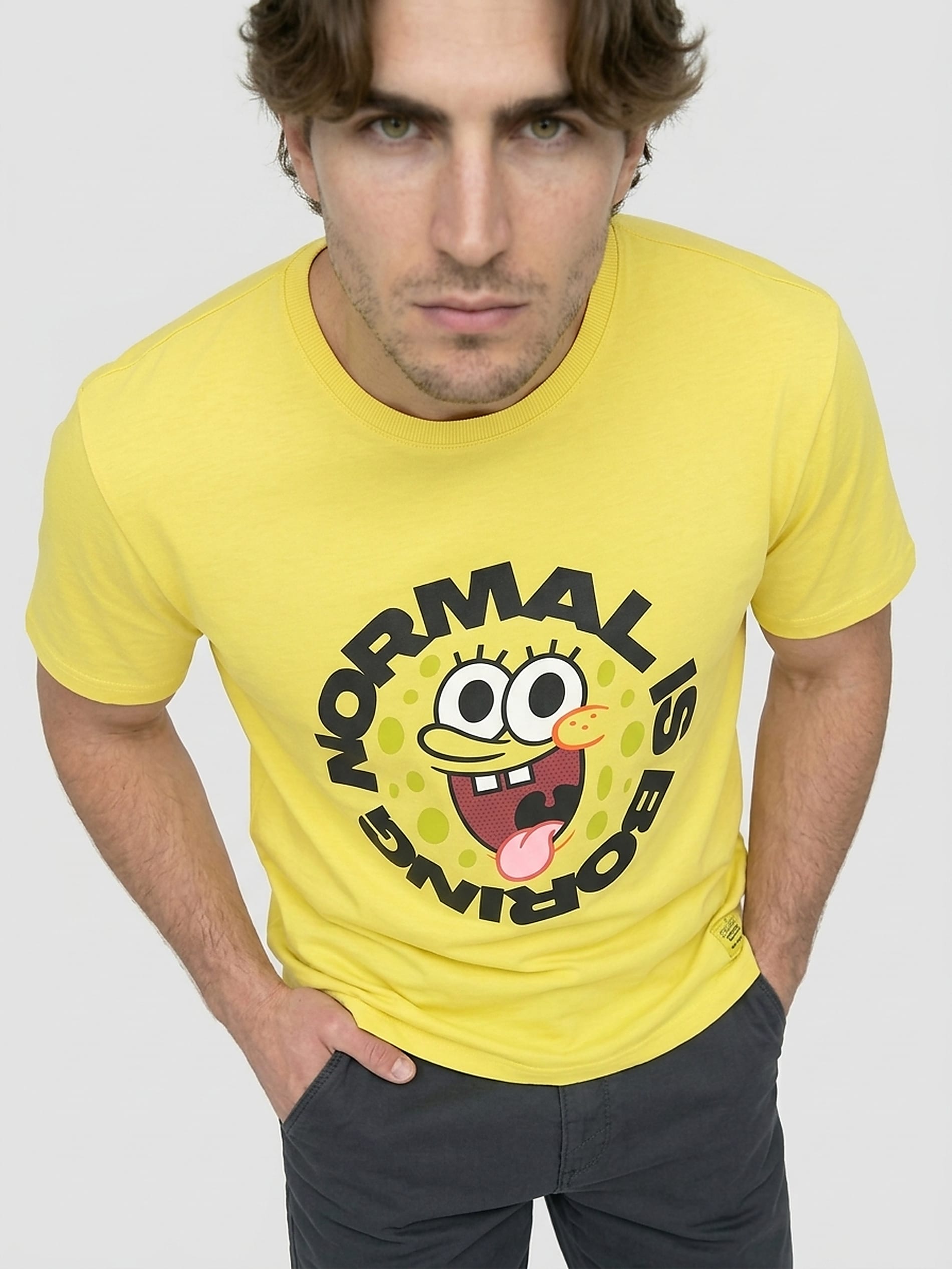 Bawełniana koszulka z nadrukiem SpongeBob