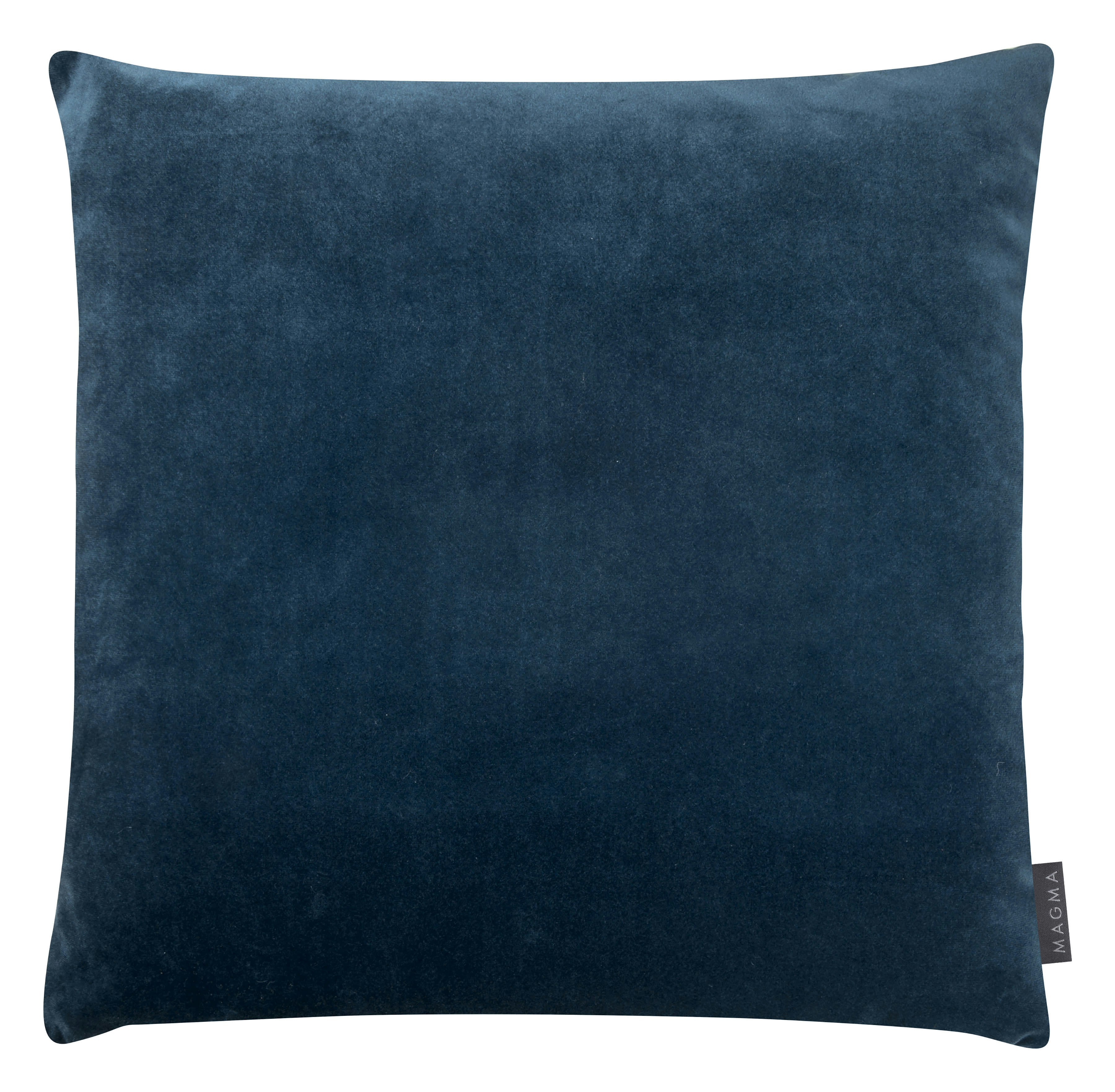 SAMT UNI - Housses de coussin velours bicolore bleu pétrole -Lot de 2- 50x50