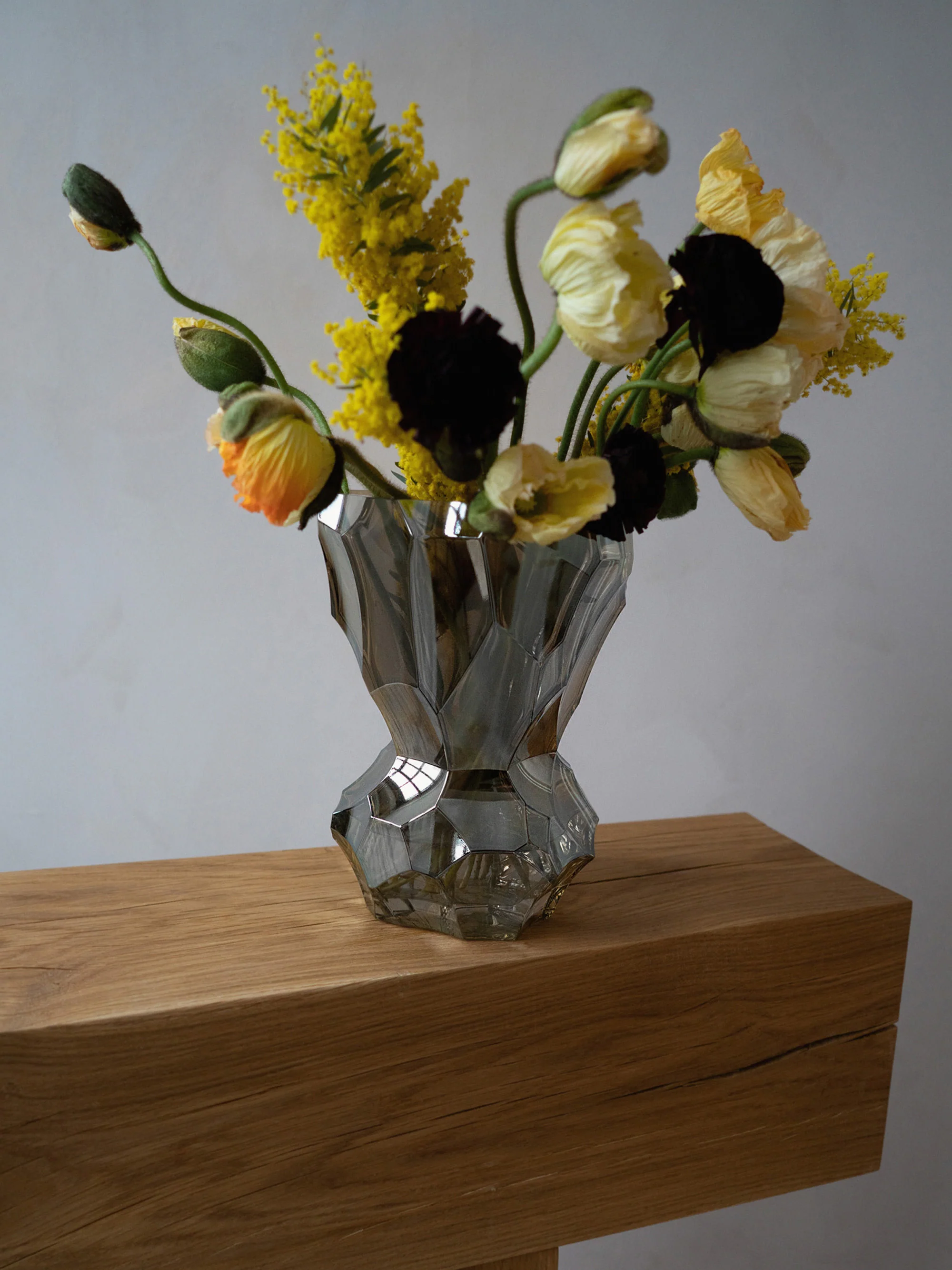 Mundgeblasene Glas-Vase Reflection, H 30 cm