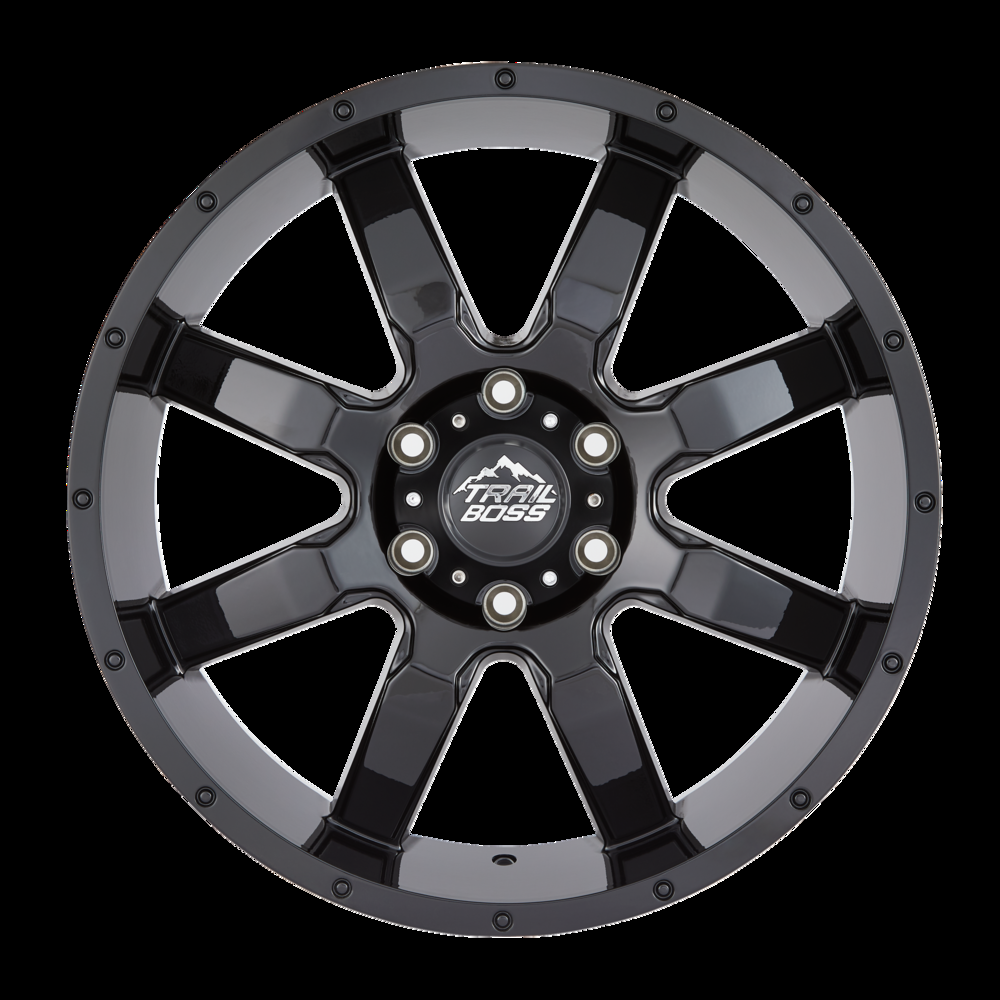 Trail Boss Shadow Truck Alloy Wheel/Rim, Gloss Black