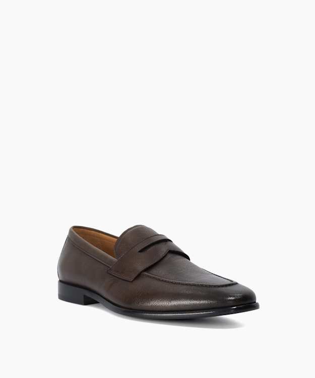 Salford Dark Brown - Leather Penny Loafers