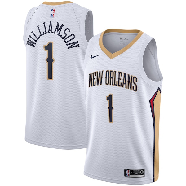 Zion Williamson New Orleans Pelicans Nike 2019/2020 Swingman Jersey - Association Edition - White/Navy