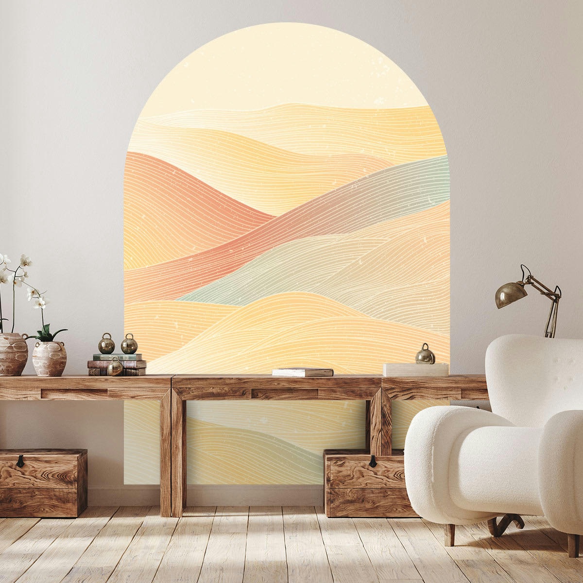 - Papier Peint arche coucher de soleil désertique 170x120cm