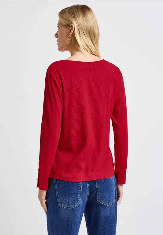 Shirt mit Rippstruktur