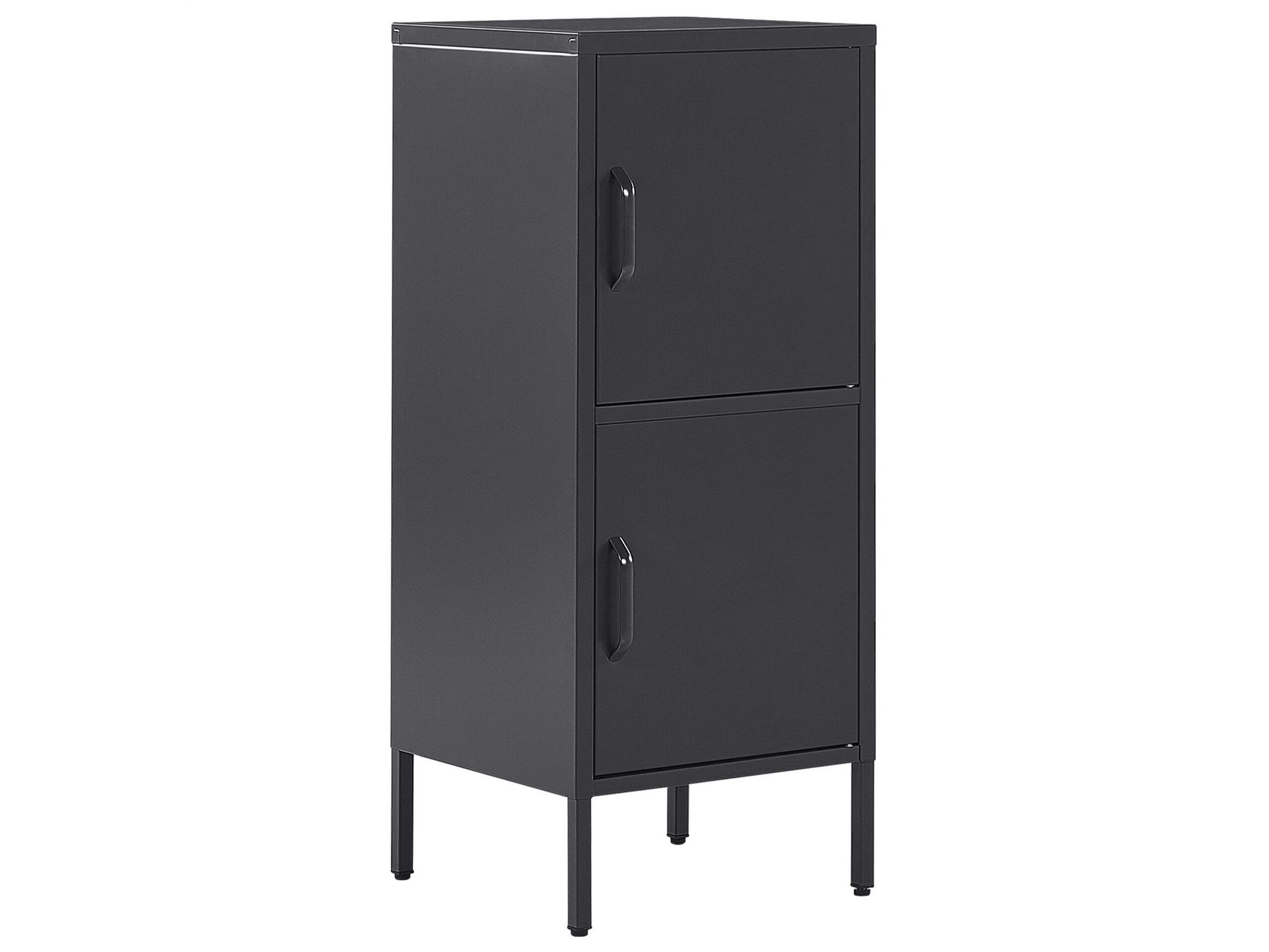 HURON - Armoire 2 portes en acier noir