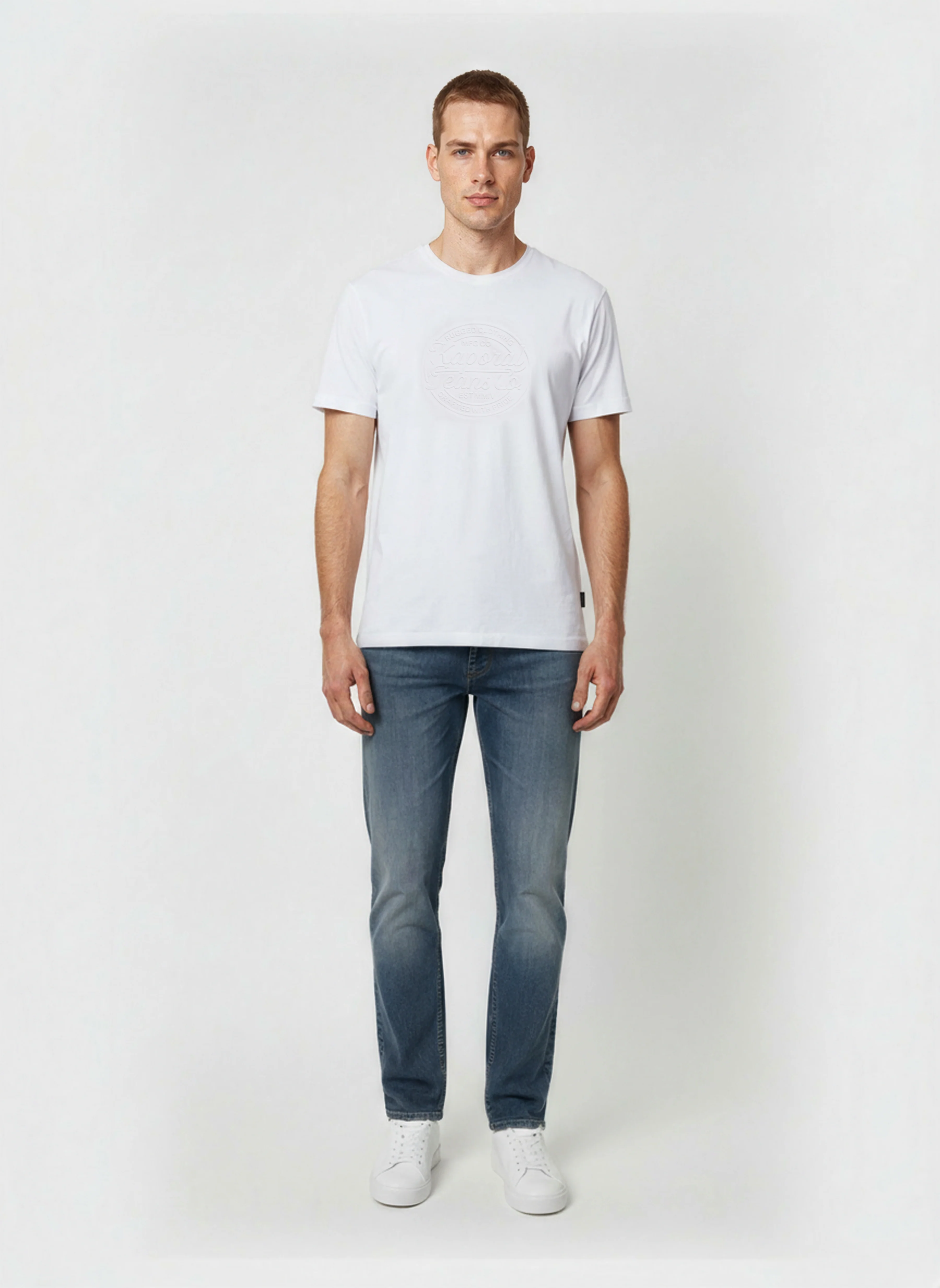 T-shirt manches courtes regular blanc coton KRAFT